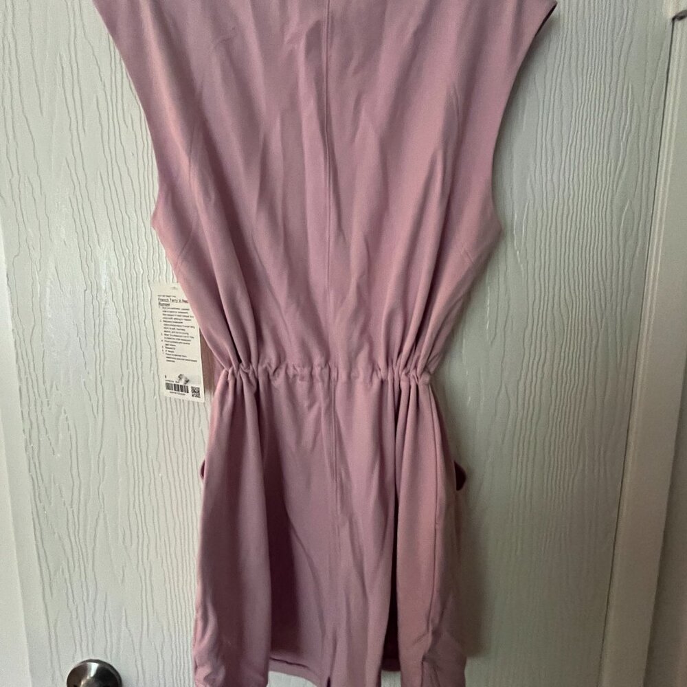 NWT -Lululemon French Terry V-Neck Romper in Pink One Piece Jumper - Picture 4 of 7